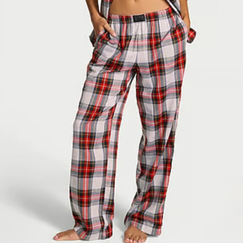 NEW! Victoria's Secret Modal-Cotton Red Tartan Plaid PJ Lounge Pants